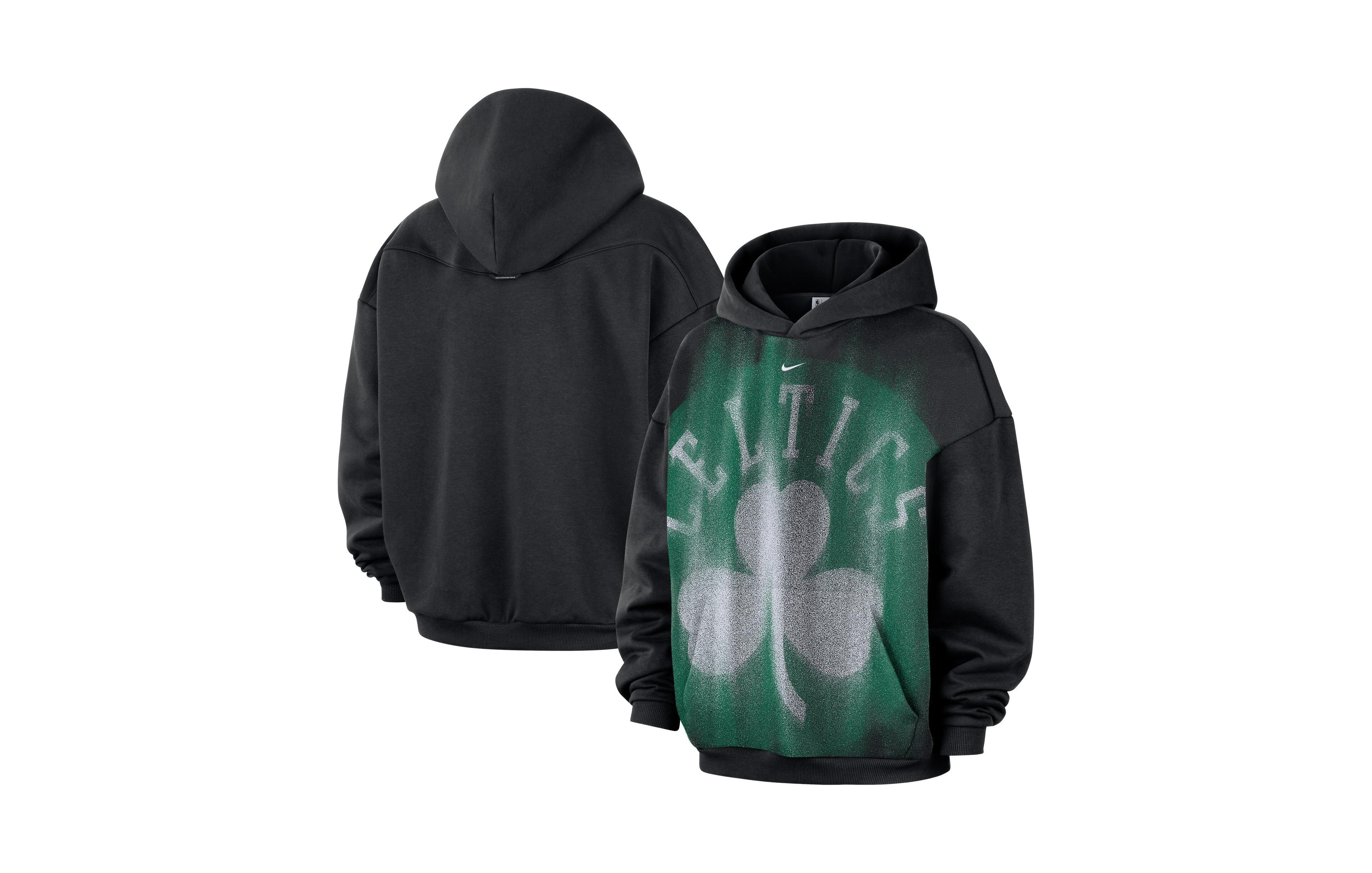 Nike Men's Black/ White Boston Celtics Icon Practice Hoodie
