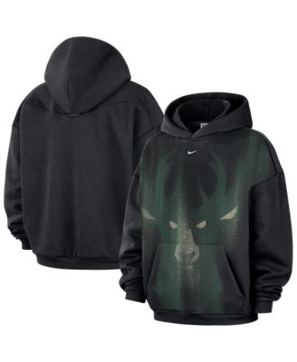 Men's Black Milwaukee Bucks 2026 Standard Issue Practice Icon Fleece Pullover Hoodie