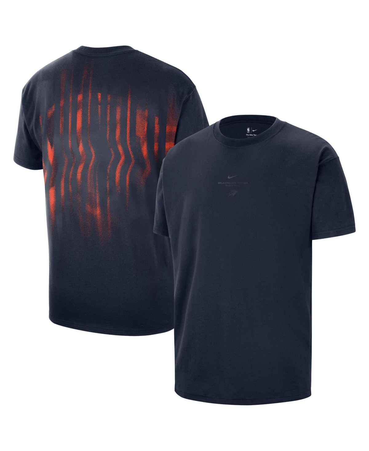 Nike Men's Navy Oklahoma City Thunder Pregame Max90 T-Shirt