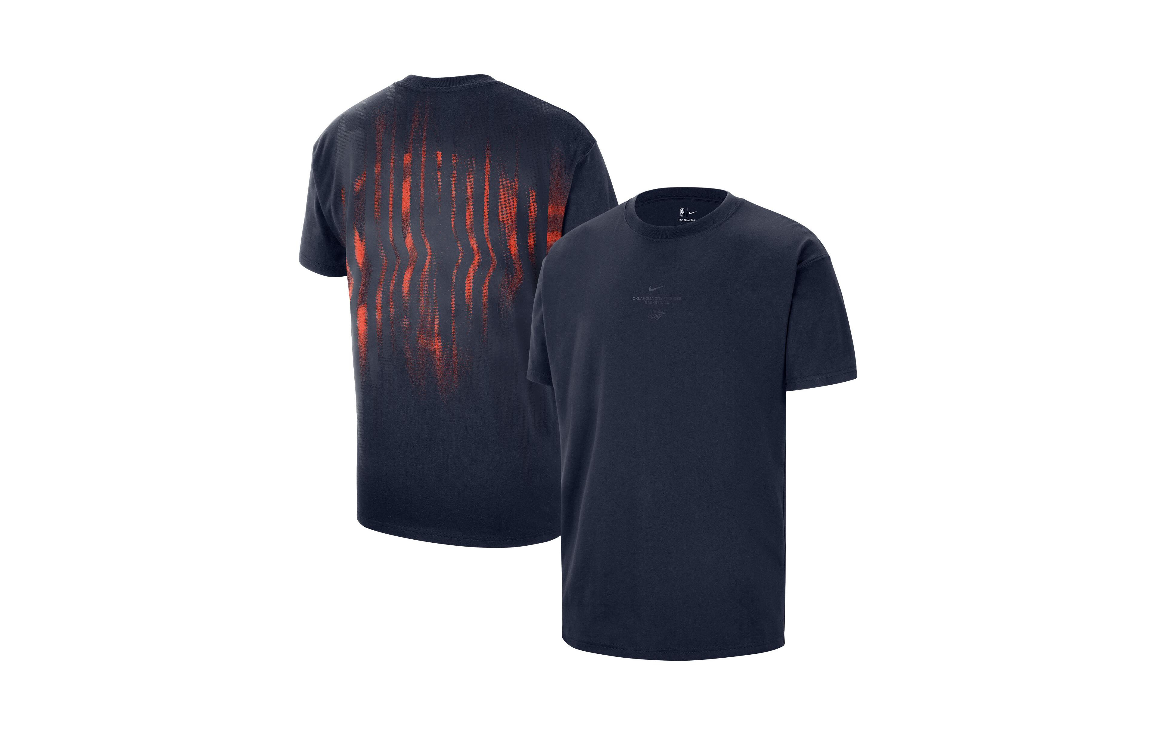 Nike Men's Navy Oklahoma City Thunder Pregame Max90 T-Shirt
