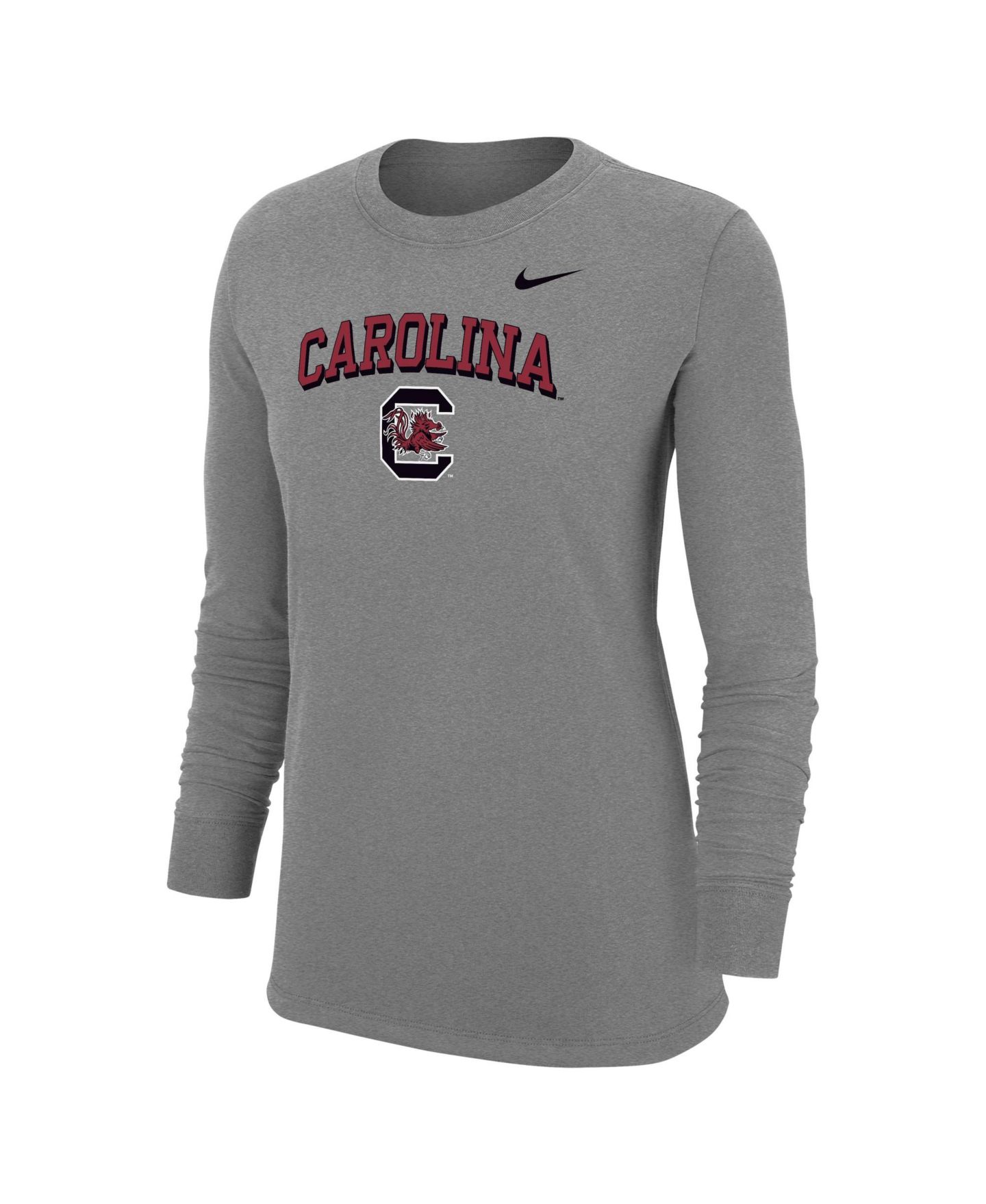 Женская футболка Nike Heather Gray South Carolina Gamecocks Core Long Sleeve — фото 1