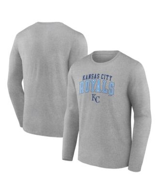 Men's Heather Gray Kansas City Royals Iconic Long Sleeve T-Shirt