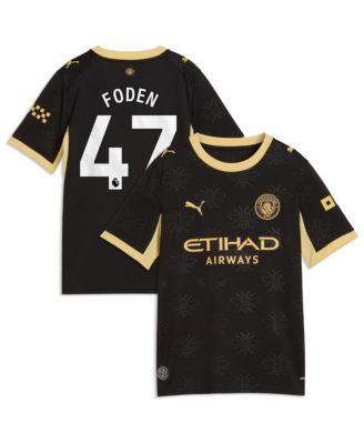 Big Boys and Girls Phil Foden Black Manchester City 2026/27 Away Replica Jersey