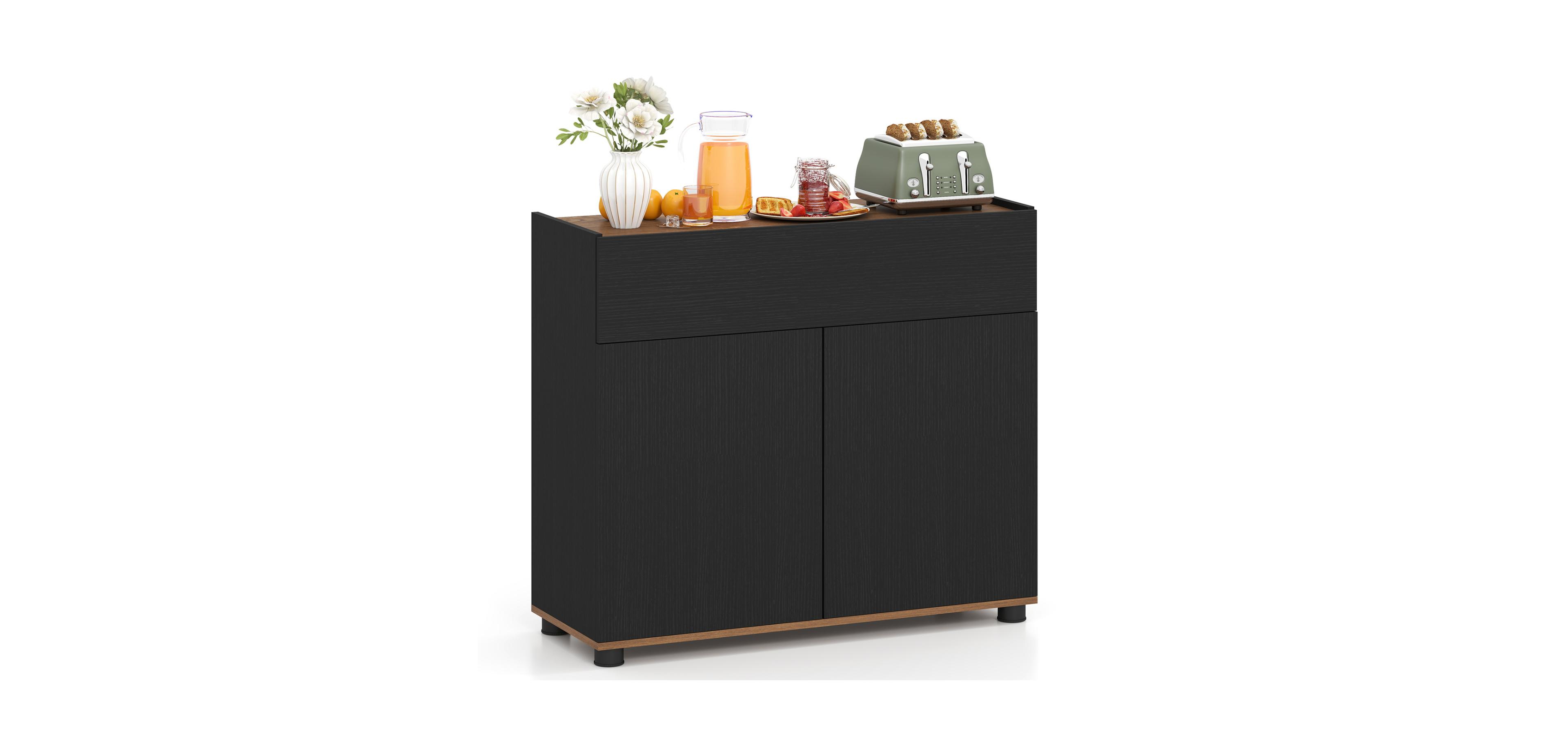 Mecale Sideboard Buffet Cabinet with Storage Wooden Kitchen