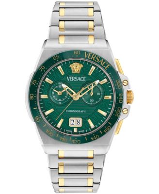 Men's Greca Reaction Two Tone Bracelet Watch, 43mm