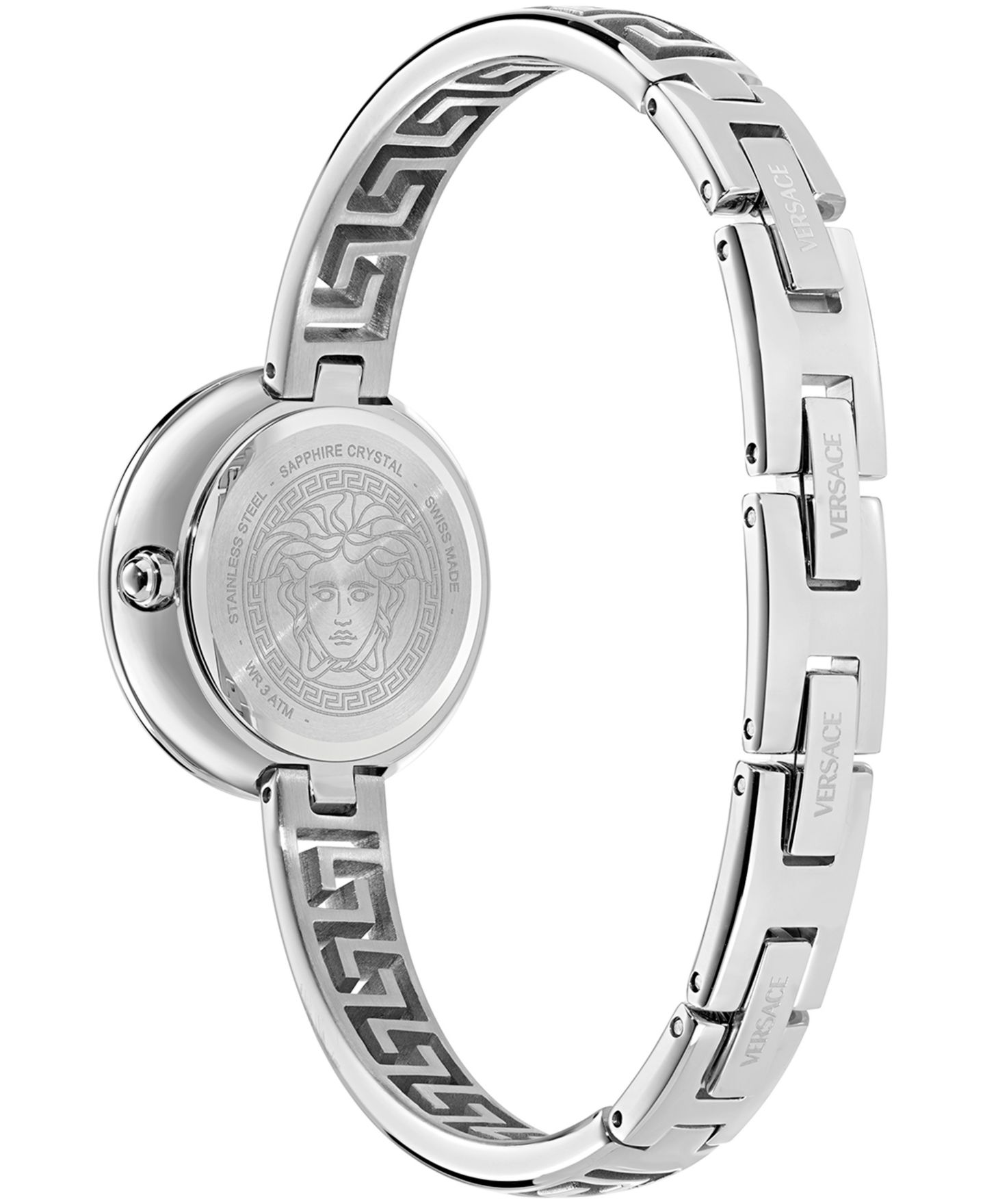 Женские часы Versace Medusa Eclipse Silver Stainless Steel Bracelet Watch, 28mm — фото 3
