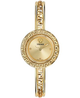 Women's Greca Pendant IP Yellow Gold Bracelet Watch, 28mm