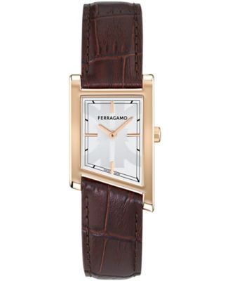 Men's Rose Gold Stainless Steel Bracelet Watch, 39x24mm