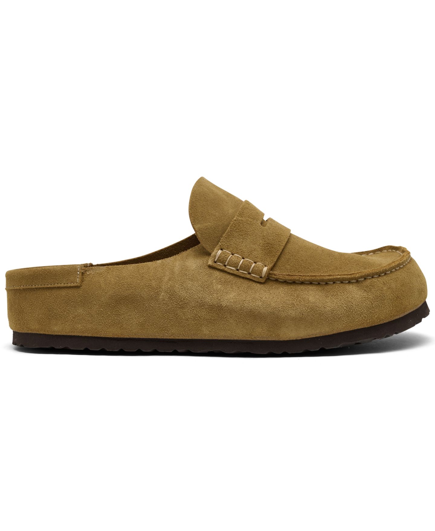 Мужские сабо Birkenstock Naples Suede Loafer-Inspired, цвет: Коричневый — фото 2