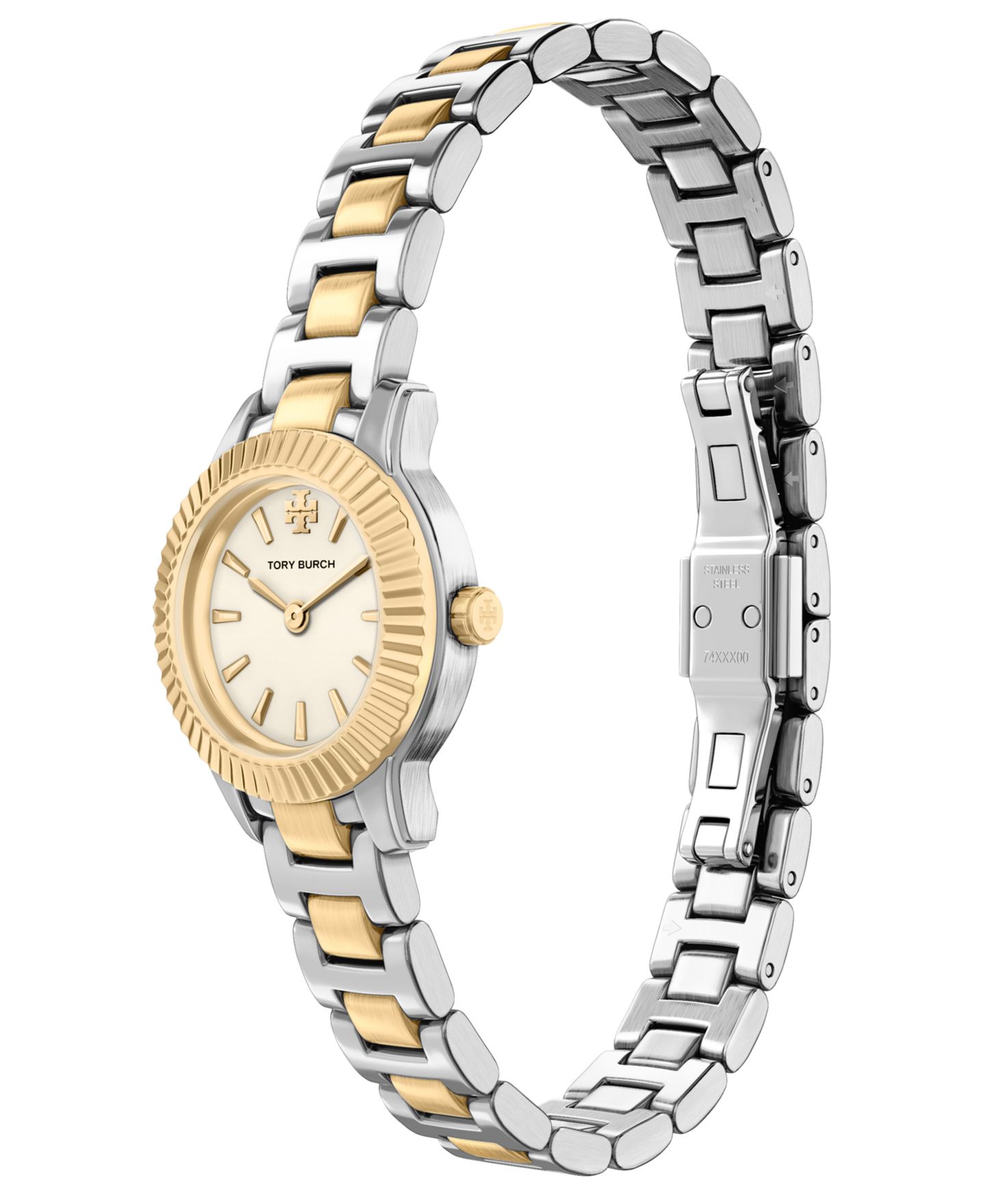 Женские часы Tory Burch Quartz Miller Two-Tone Stainless Steel Bracelet Watch 24mm Gift Set — фото 3