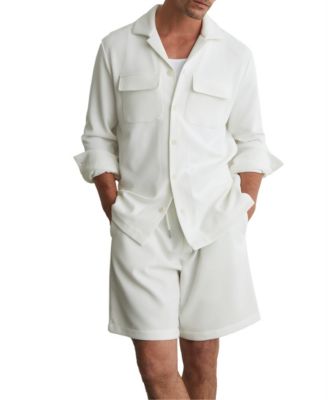 Men's Vento Waffle-Knit Cuban Collar Shirt