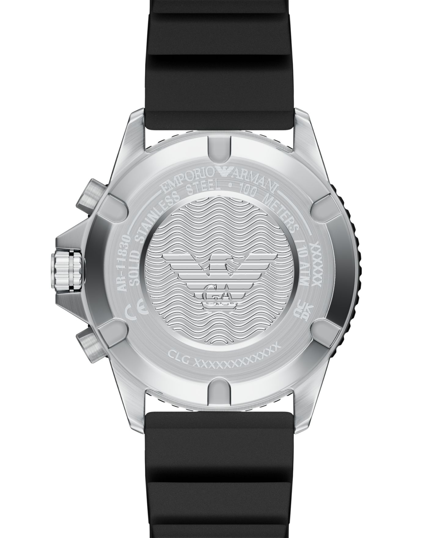 Мужские часы Emporio Armani World Explorer Solar Chronograph Black Silicone 44mm — фото 8