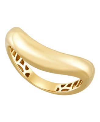 Polished Graduated Chevron Band Ring in 10k Yellow Gold