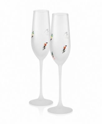 Ski Patrol Champagne Flutes, Set of 2