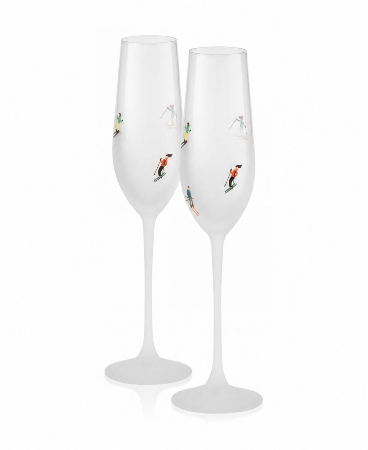Godinger Ski Patrol Champagne Flutes, Set of 2