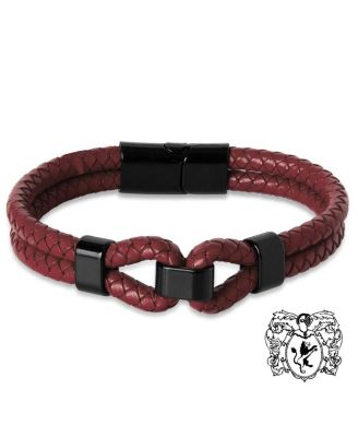 Men's Leather Infinity Bracelet