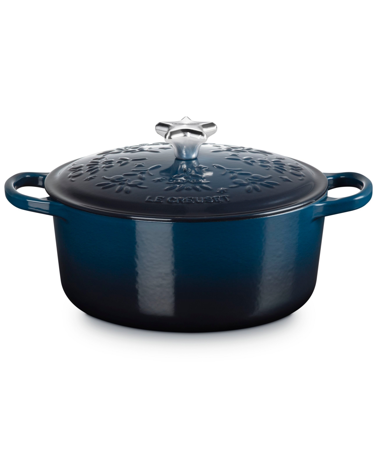 Le Creuset Noel Collection 4.5-Qt. Enameled Cast Iron Signature Round Dutch Oven - Blue