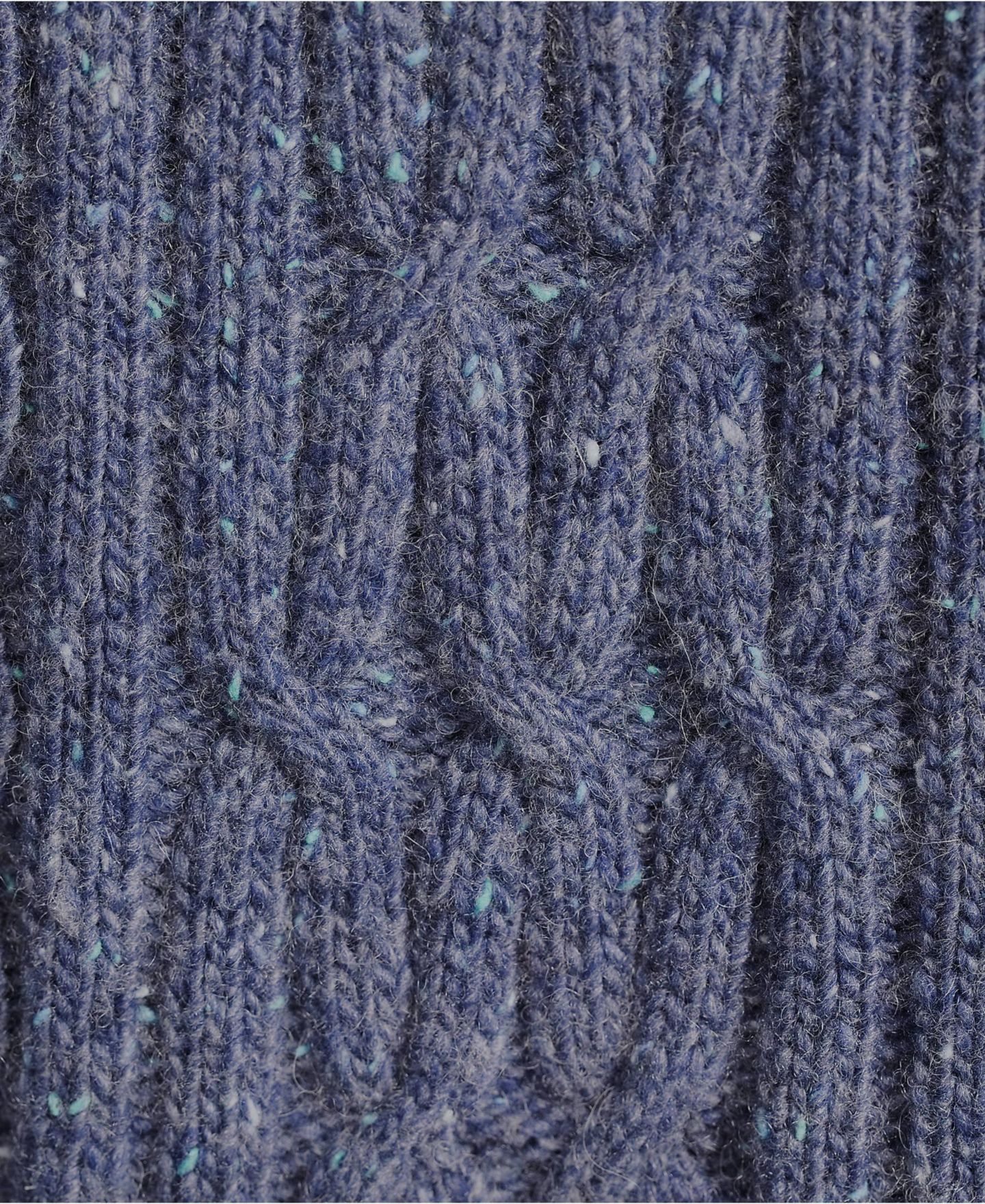 Мужской свитер Lands' End Long Sleeve Cotton Wool Blend Crewneck, цвет: Состаренный тёмно-синий меланжевый — фото 4