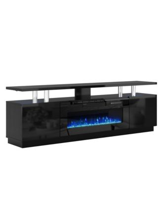 70Inch TV Stand with 36Inch Electric Fireplace 12 Flame Colors 120V 750W 1500W