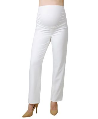 Maternity Remi Crepe-Twill High-Rise Straight-Leg Trousers