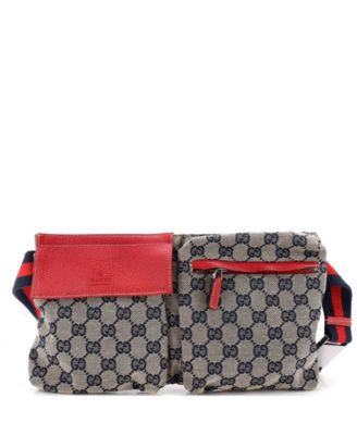 Vintage Double GG Canvas with Leather Belt Bag