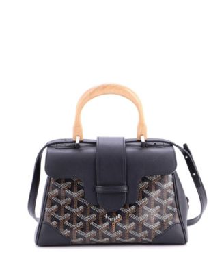 Mini Saigon Top Handle Bag Coated Canvas with Leather