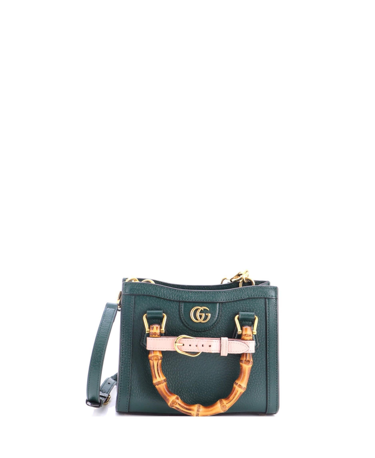 Pre-Owned Gucci Mini Diana Nm Bamboo Handle Tote Leather - Green
