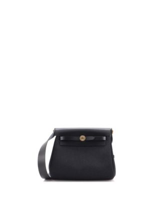 Pre-Owned Hermes 20 Herbag Zip Toile and Leather