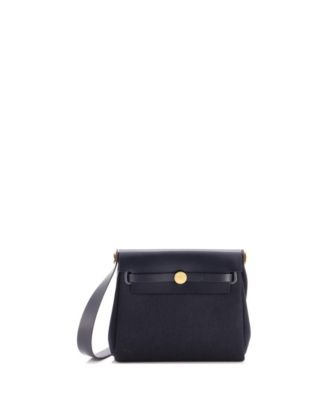 Pre-Owned Hermes 20 Herbag Zip Toile and Leather