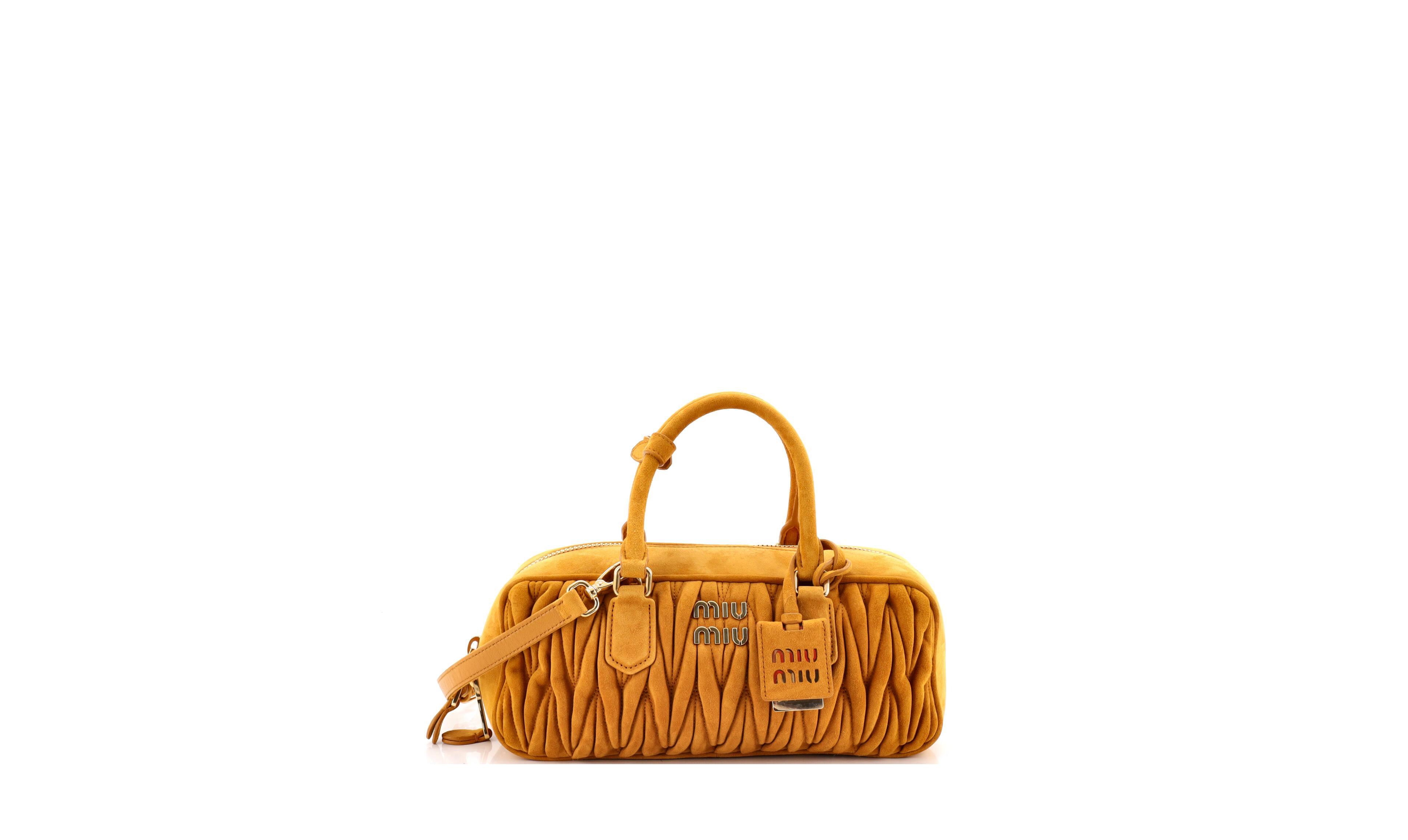 Pre-Owned Miu Miu Large Arcadie Top Handle Bag Matelasse Leather
