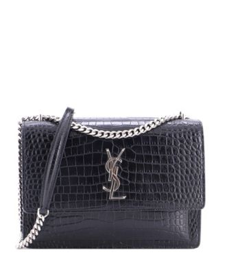Sunset Embossed Leather Medium Crossbody Bag