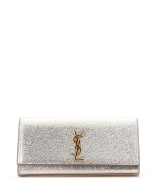 Long Classic Monogram Clutch Metallic Calfskin
