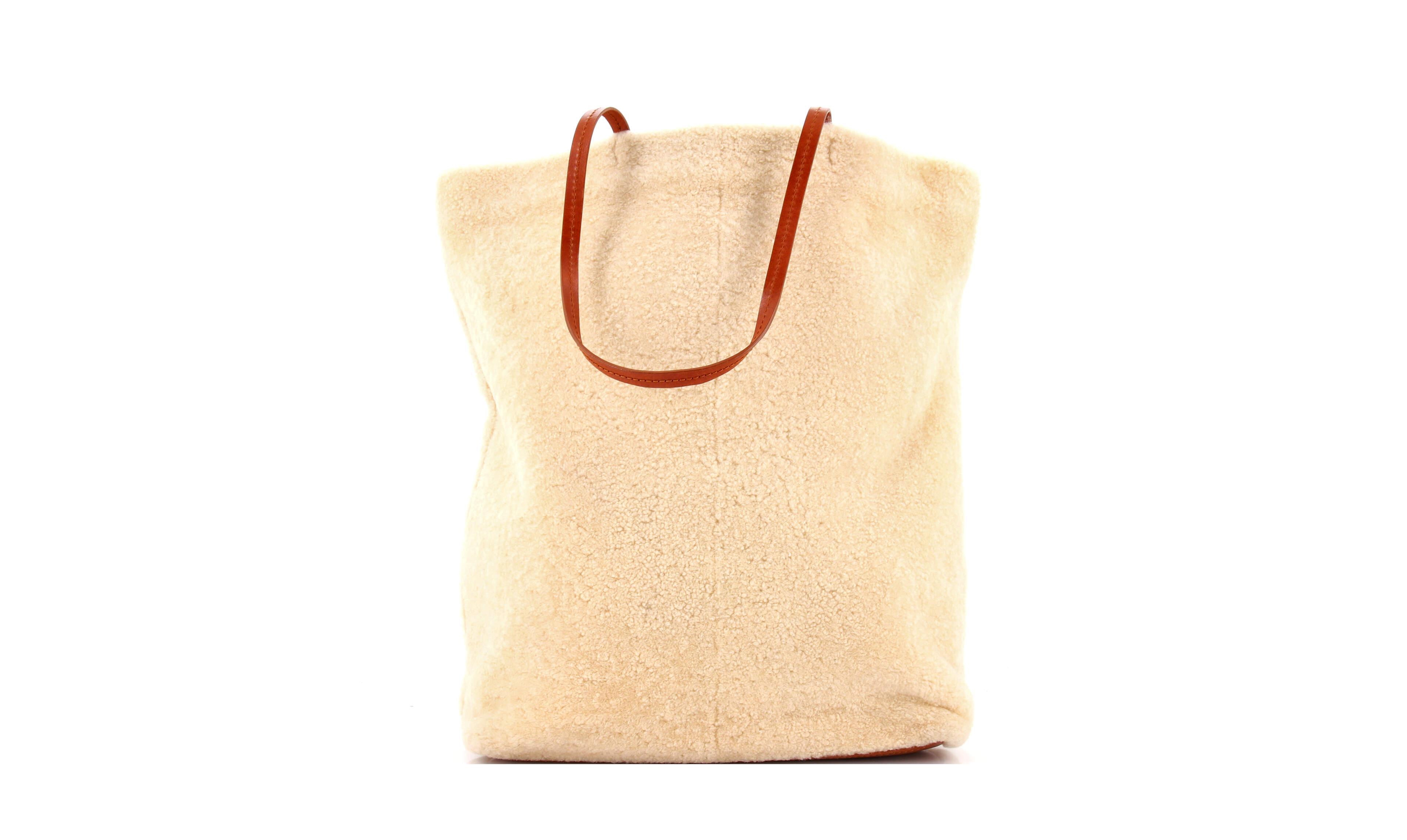 Pre-Owned Saint Laurent North South Tote Shearling