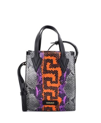 Mini Convertible Tote Embossed Leather