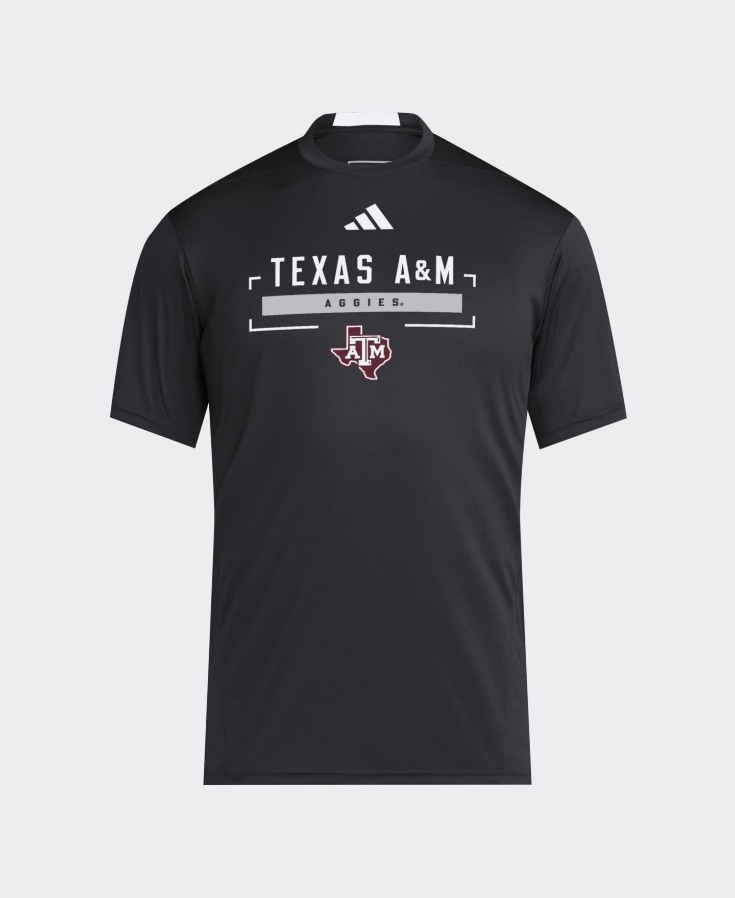 Мужская футболка adidas Black Texas A&M Aggies D4T Tri-Blend — фото 1