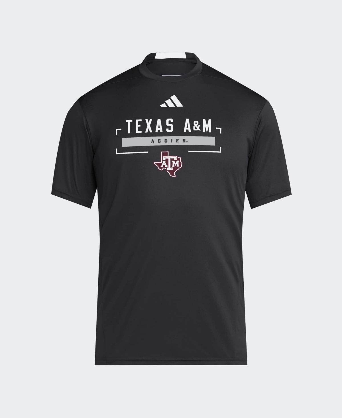 adidas Men's D4T Texas A&M Aggies Slim-Fit Crewneck T-Shirt - Black
