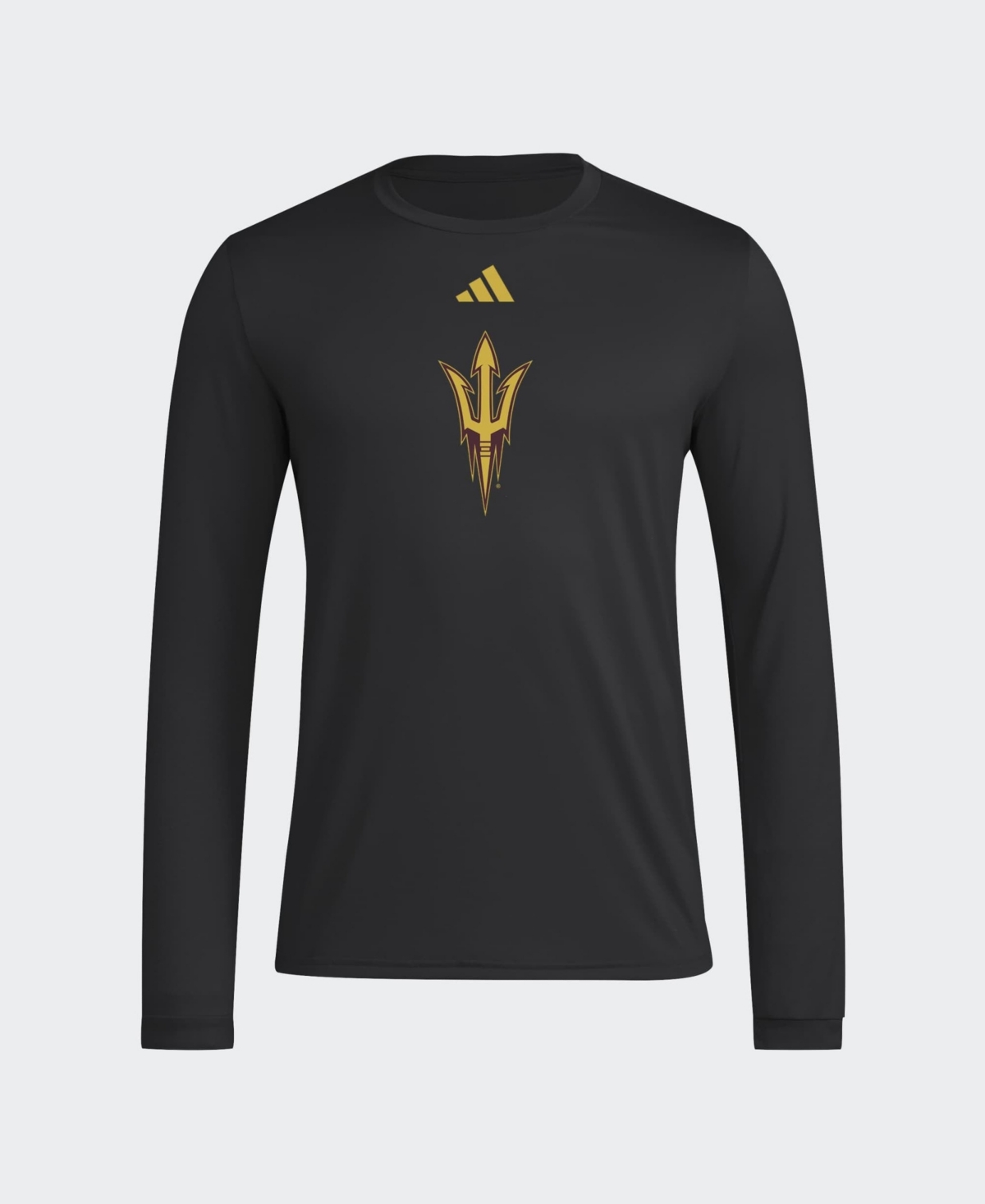 adidas Men's Arizona State Sun Devils Primary Locker Logo Pre-Game Long Sleeve T-Shirt - Black