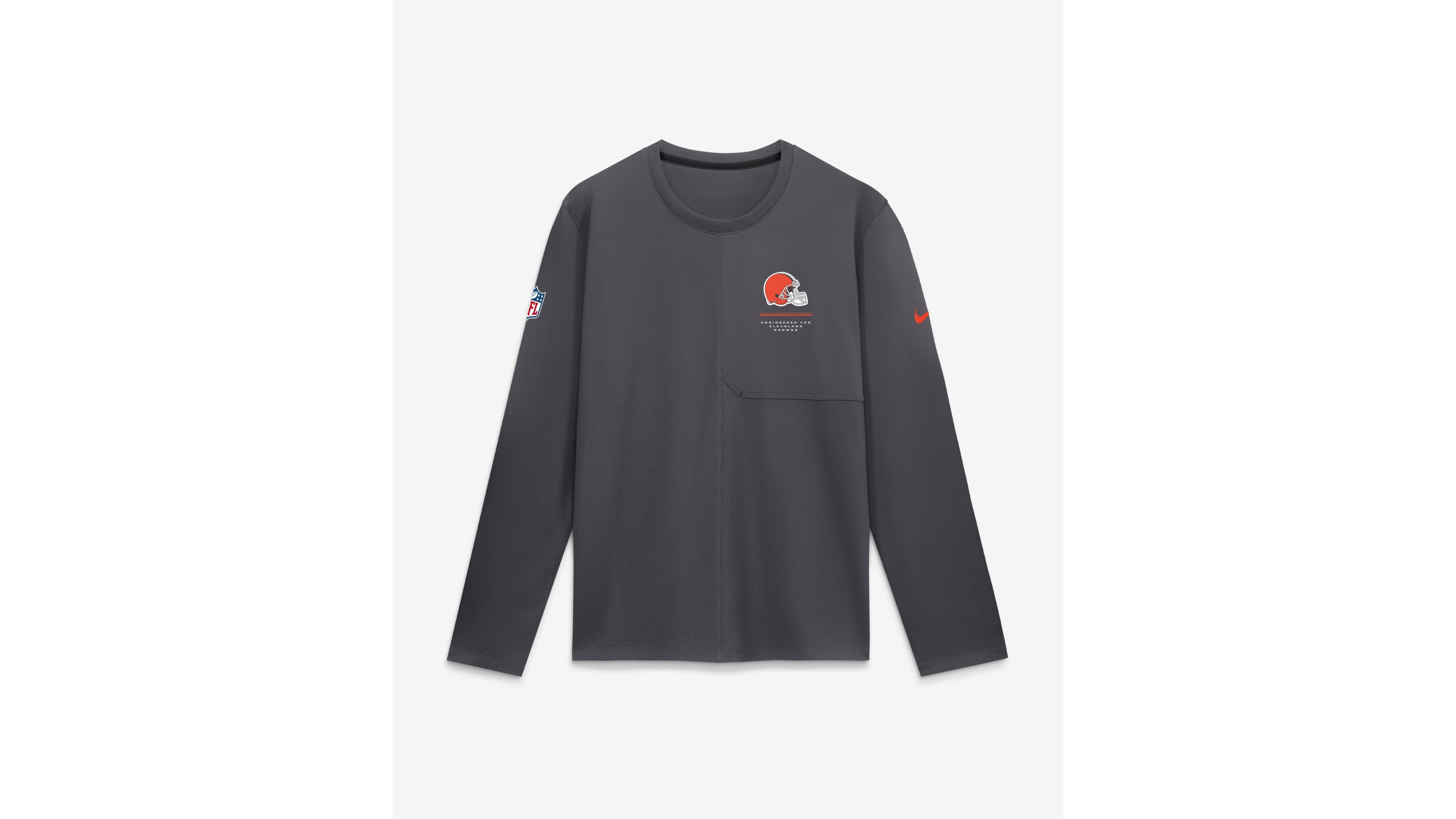 Nike Men's Cleveland Browns Sideline Coaches Long Sleeve T-Shirt