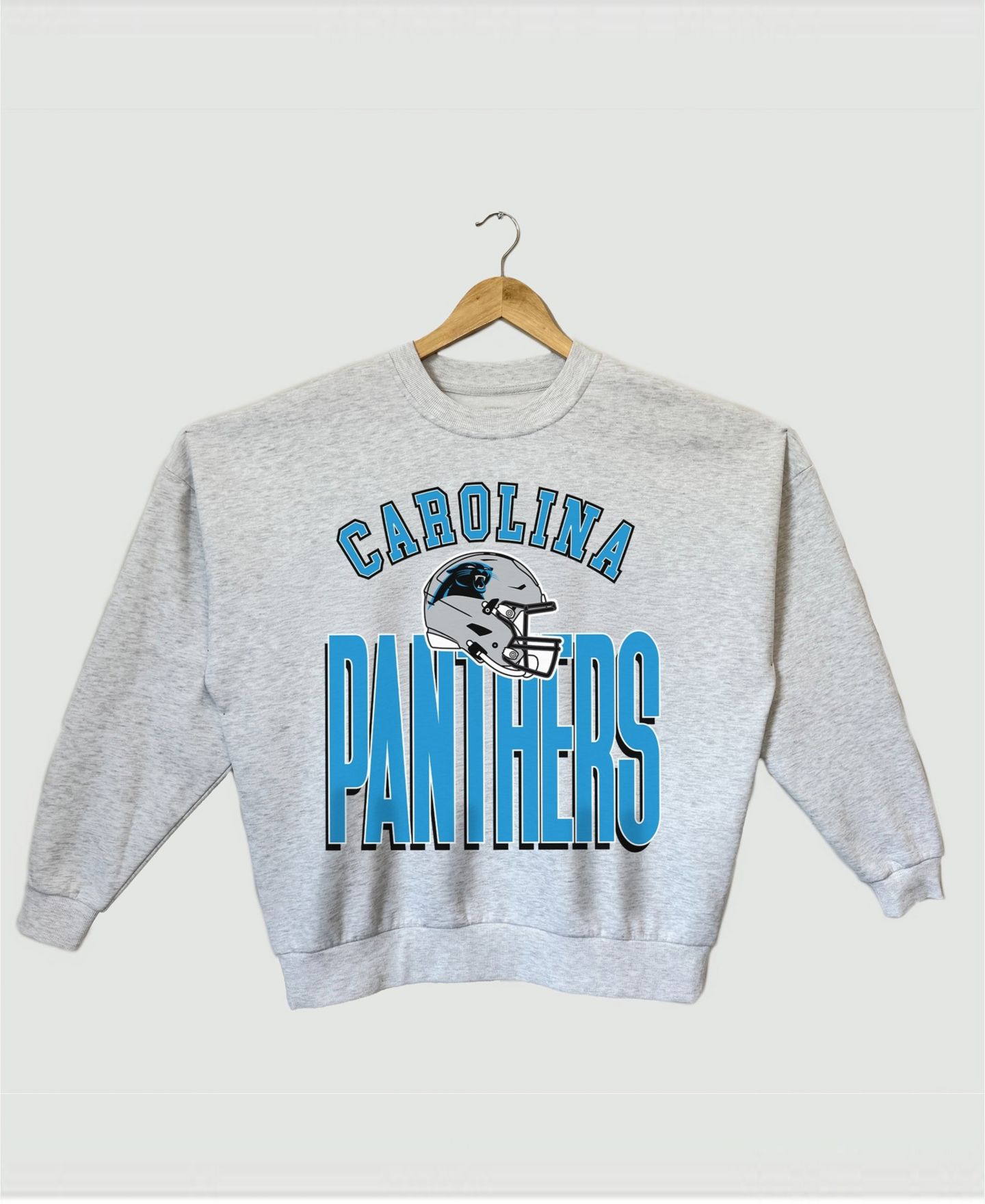 Женская толстовка Gameday Couture Ash Carolina Panthers Fierce Focus Premium Oversized Fleece Pullover — фото 2