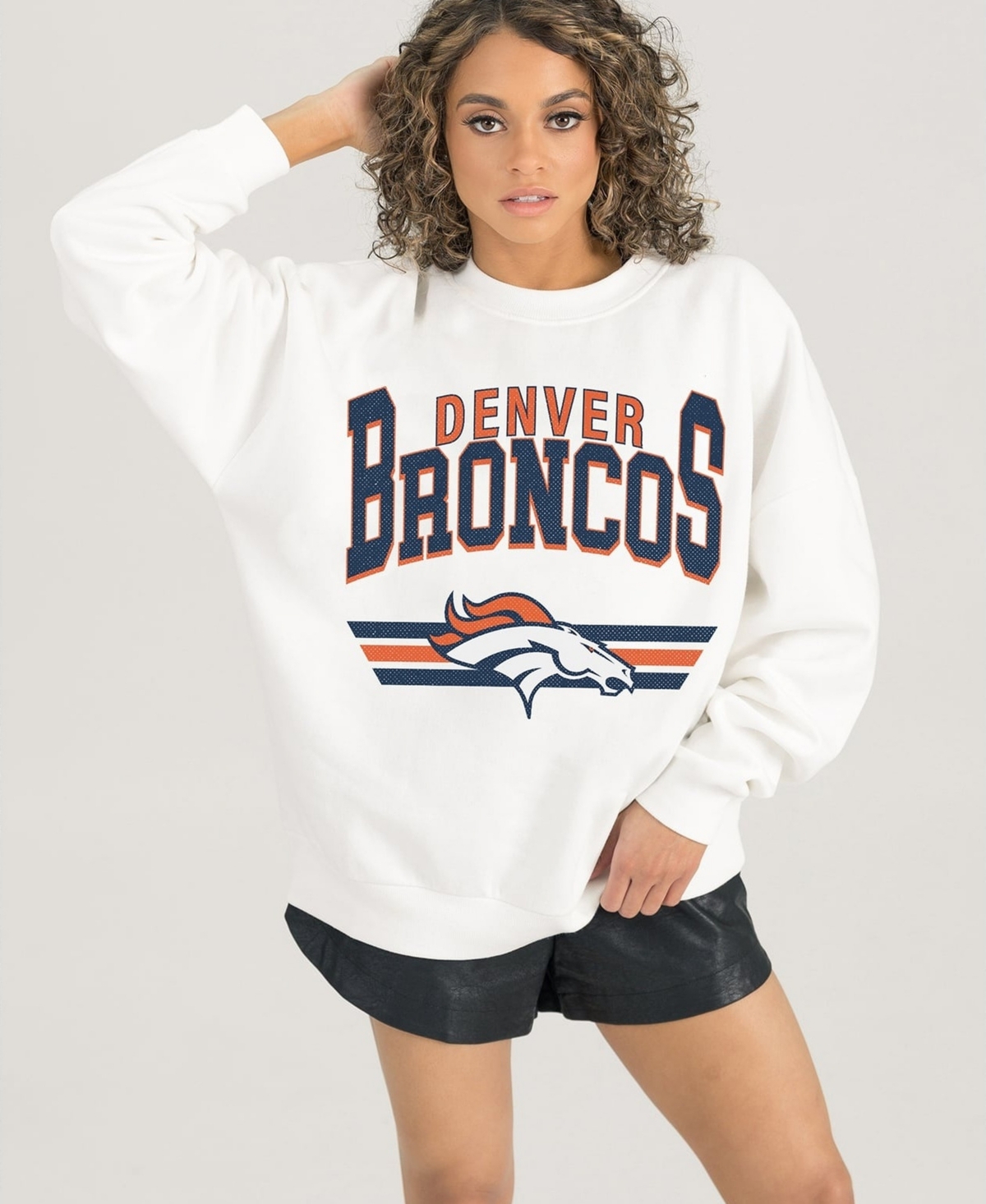 Gameday Couture Women's Swift Strike Denver Broncos Oversized Fleece Sweatshirt