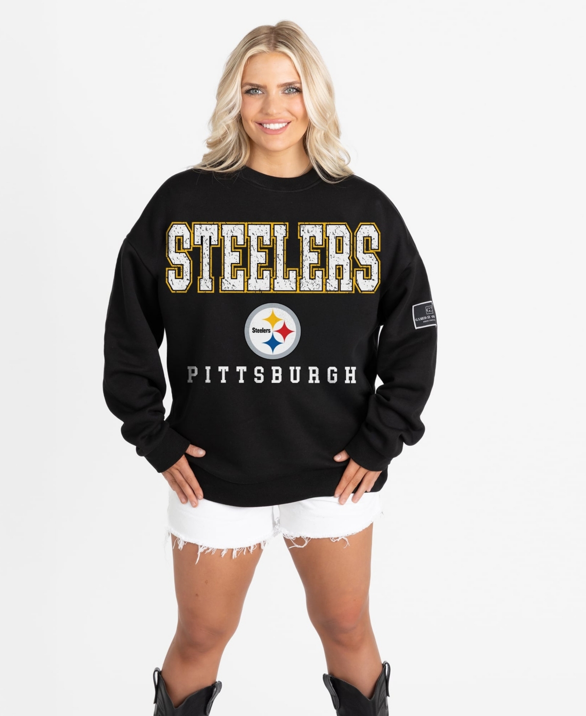 Gameday Couture Women's Pittsburgh Steelers Oversized Dropped-Shoulder Sweatshirt