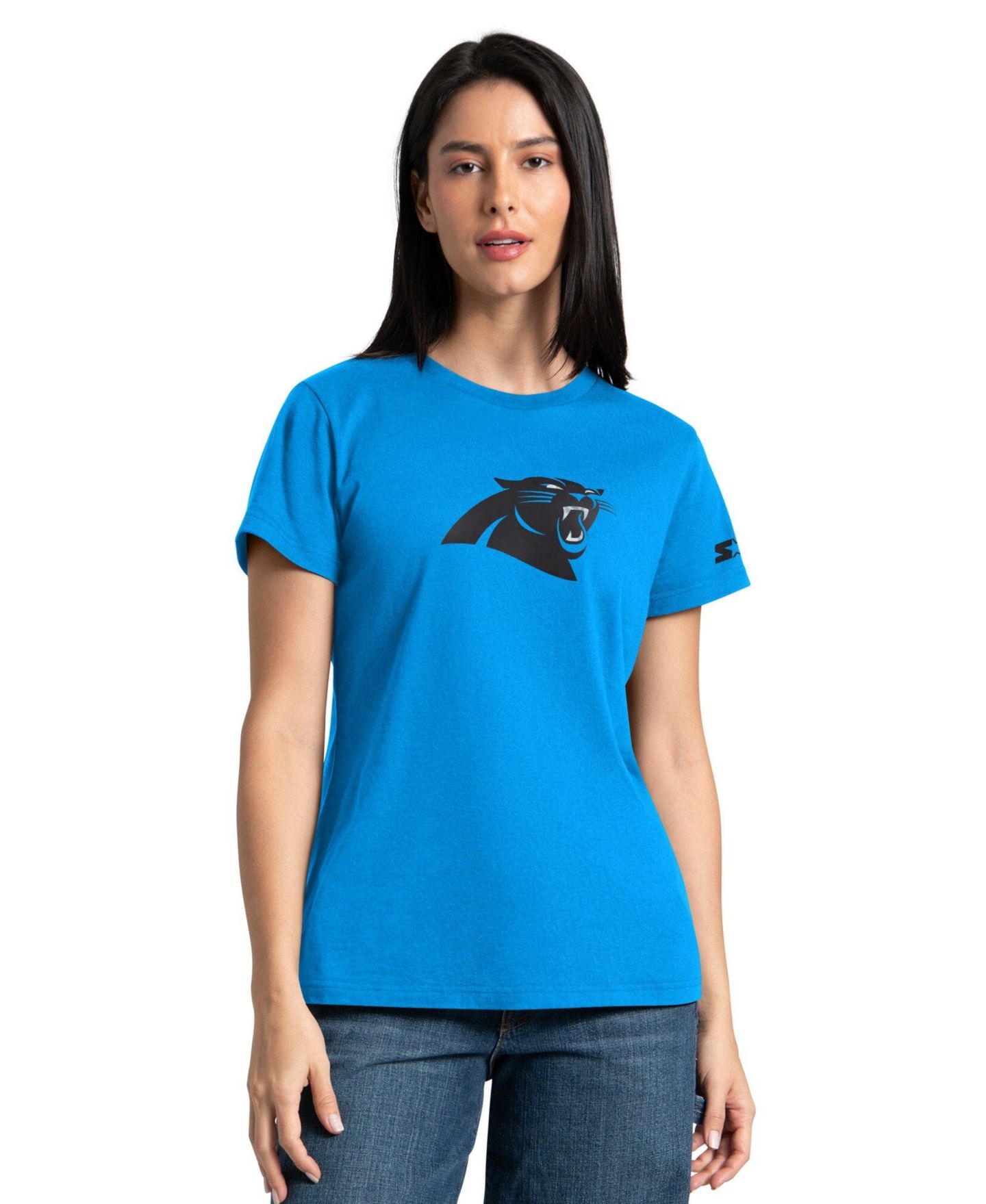 Женские худи Starter 2-Piece Blue/Black Carolina Panthers & T-Shirt Combo Pack — фото 2
