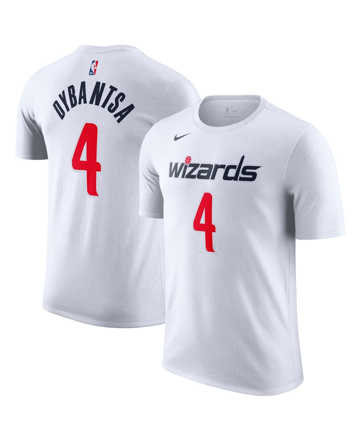 Unisex Nike AJ Dybantsa White Washington Wizards Association Edition Name & Number T-Shirt
