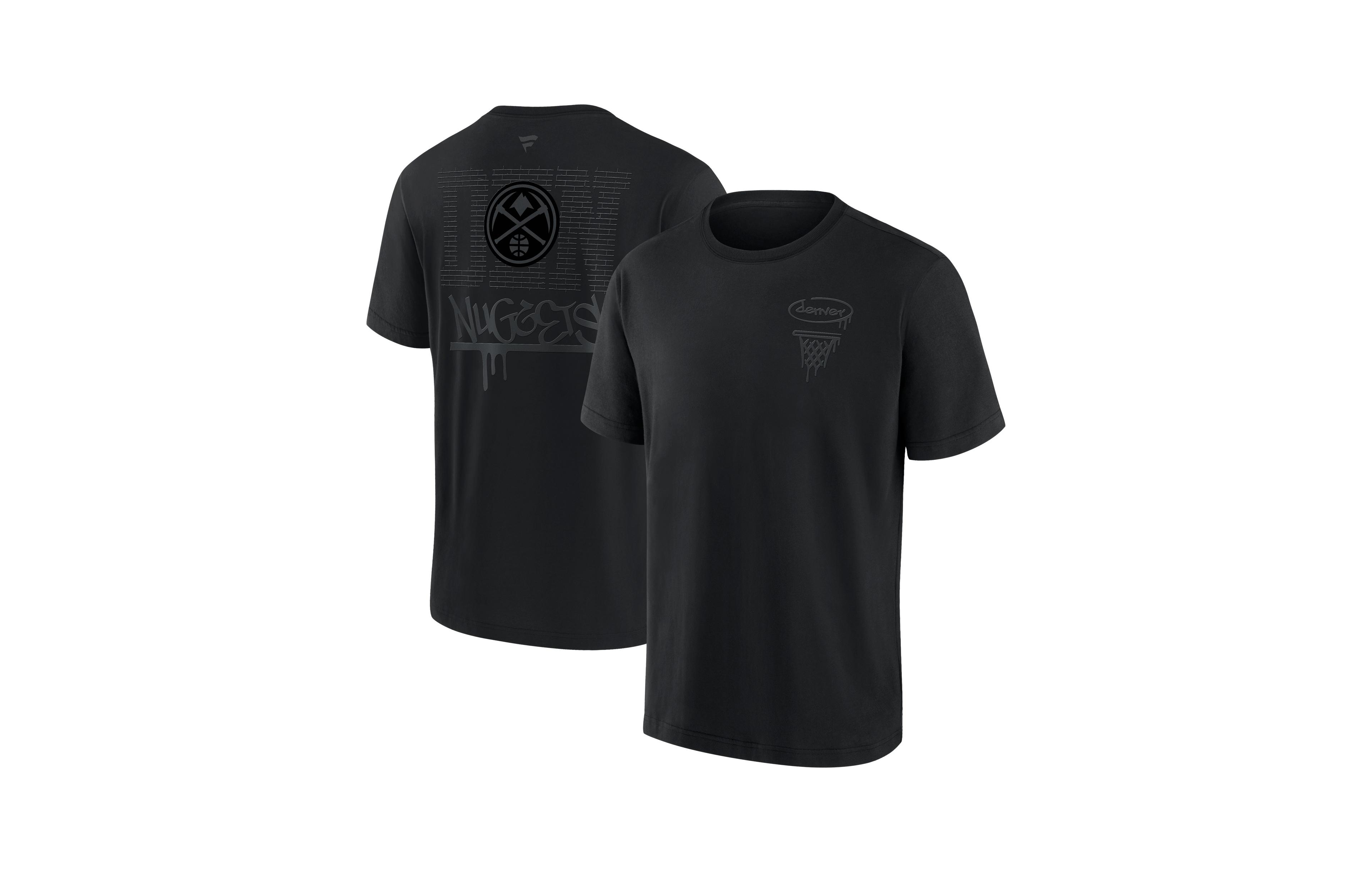 Fanatics Men's Denver Nuggets Blackout Graphic Crewneck T-Shirt