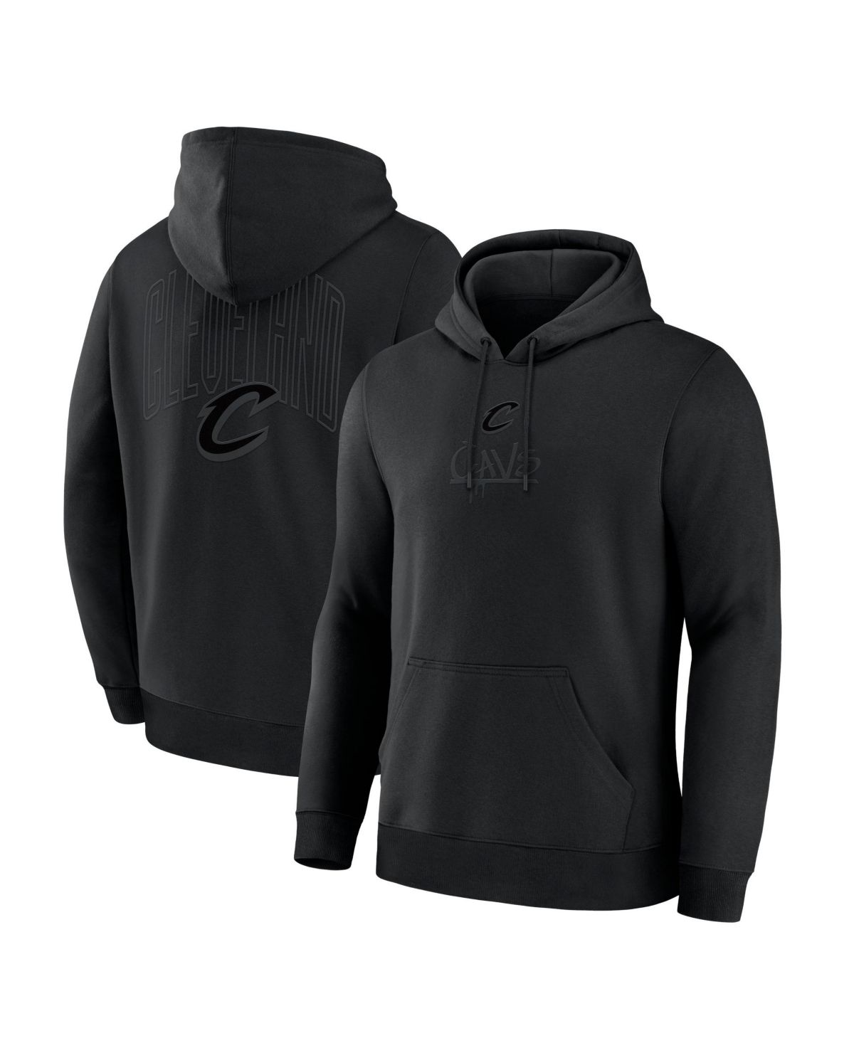 Fanatics Men's Cleveland Cavaliers Black Out Classic-Fit Fleece Hoodie - Black