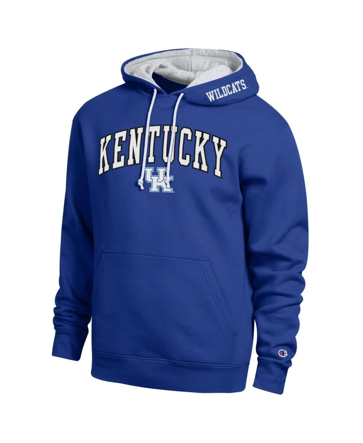 Champion Men's Kentucky Wildcats Arch Tackle Twill Pullover Hoodie - Royal