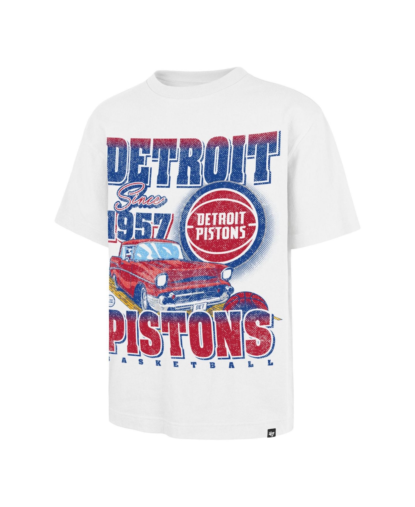 Мужская футболка '47 Brand White Detroit Pistons Regional Franklin — фото 2