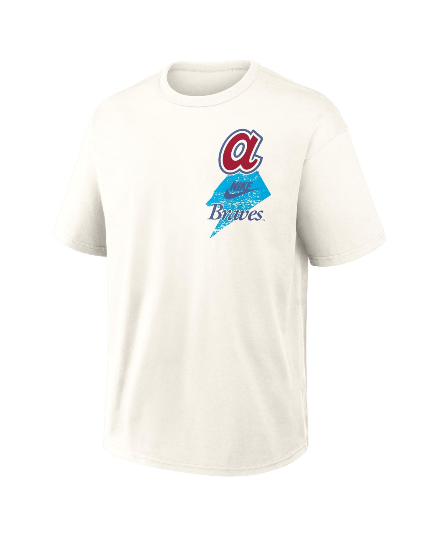 Мужская футболка Nike Cream Atlanta Braves Max90 Arch Heavyweight — фото 4