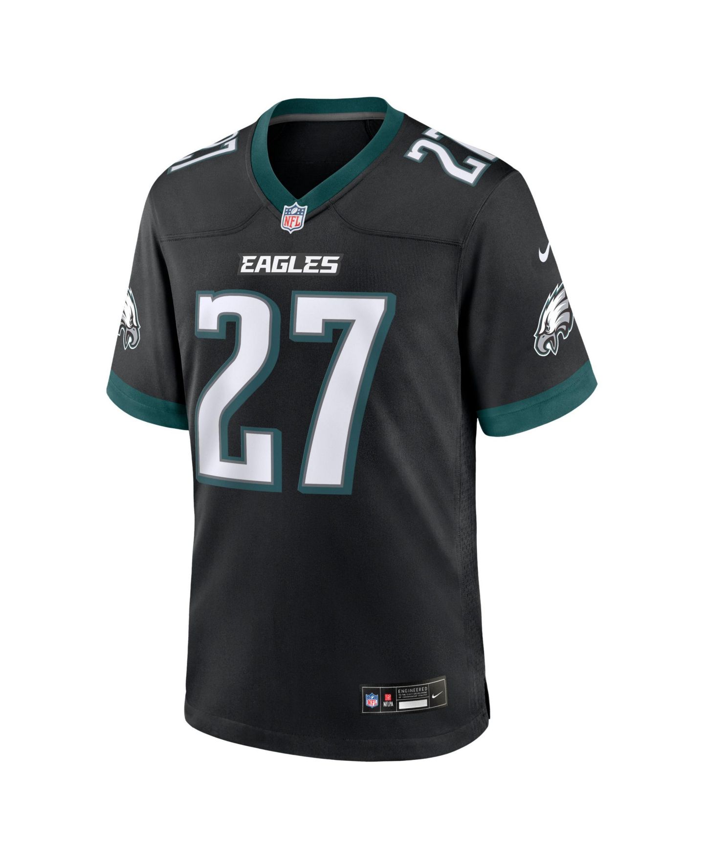 Мужской топ Nike Quinyon Mitchell Black Philadelphia Eagles Alternate Game Jersey — фото 2