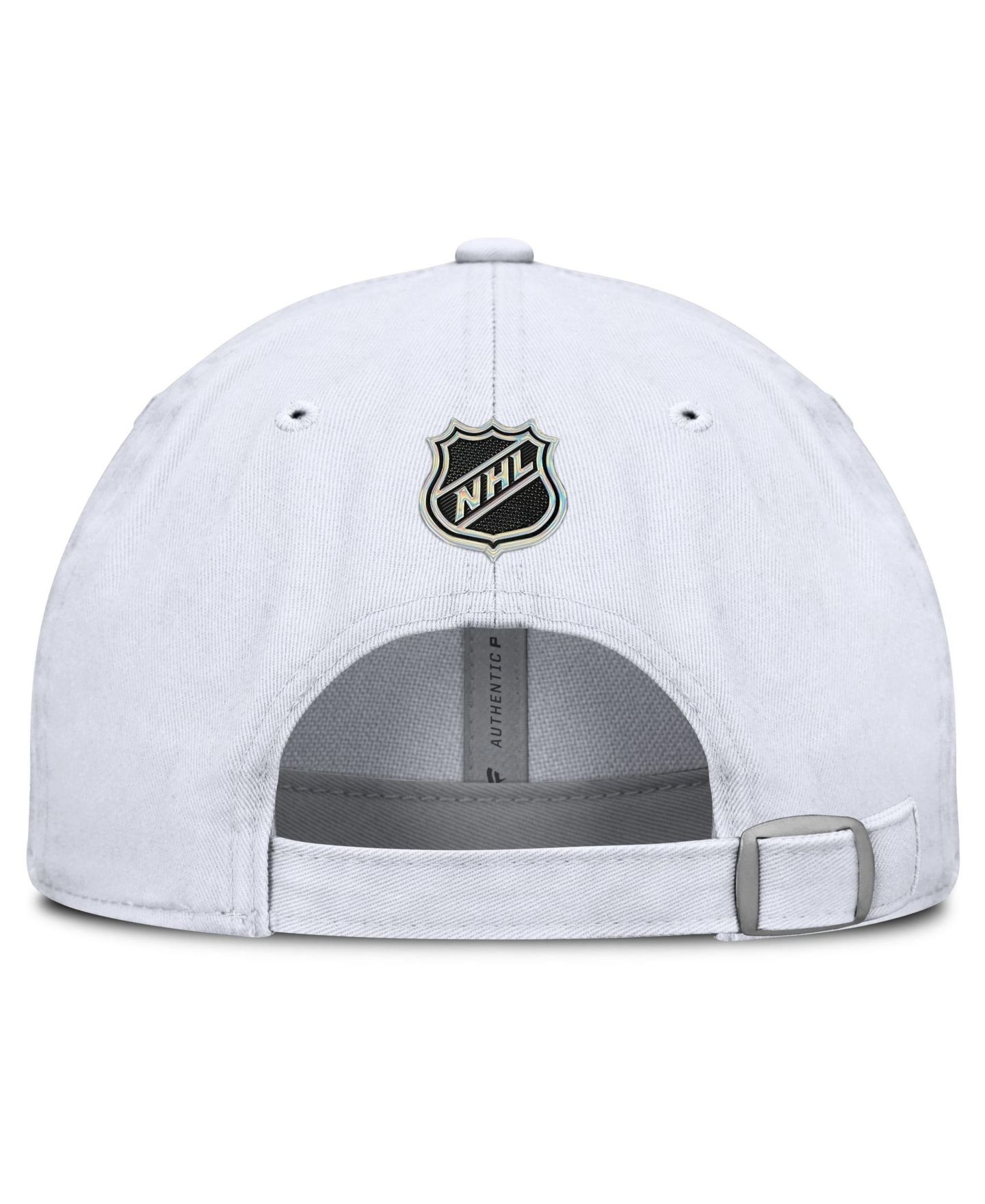 Мужская кепка Fanatics White Utah Mammoth Authentic Pro Hockey Fights Cancer Adjustable Hat — фото 4